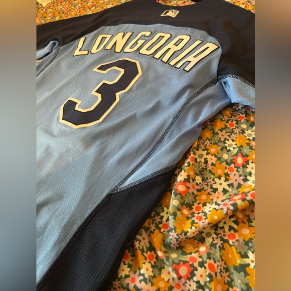 Majestic Authentic Tampa Bay Rays Longoria Baseball Jersey Size 40 - Picture 8 of 9